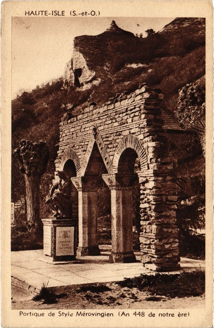 CPA Haute-Isle Portico in Merovingian style FRANCE (1309096)