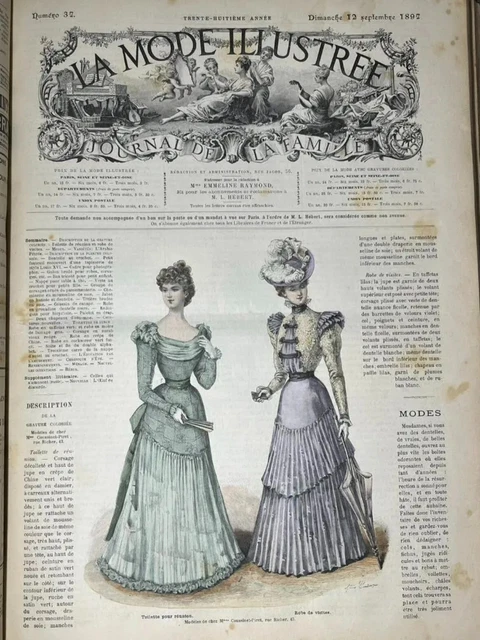 French Antique Fashion Magazine Mode, 1897