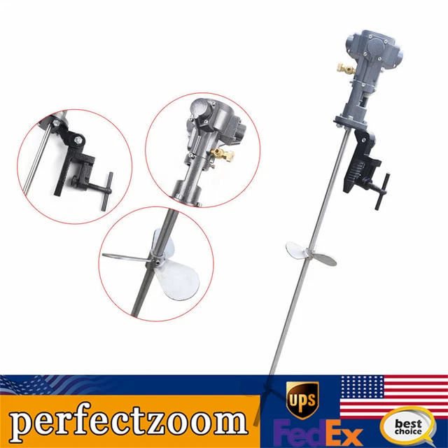 Pneumatic Bracket Mixer Tank Barrel Air Mix Stainless Steel Clip Paint 50Gallon