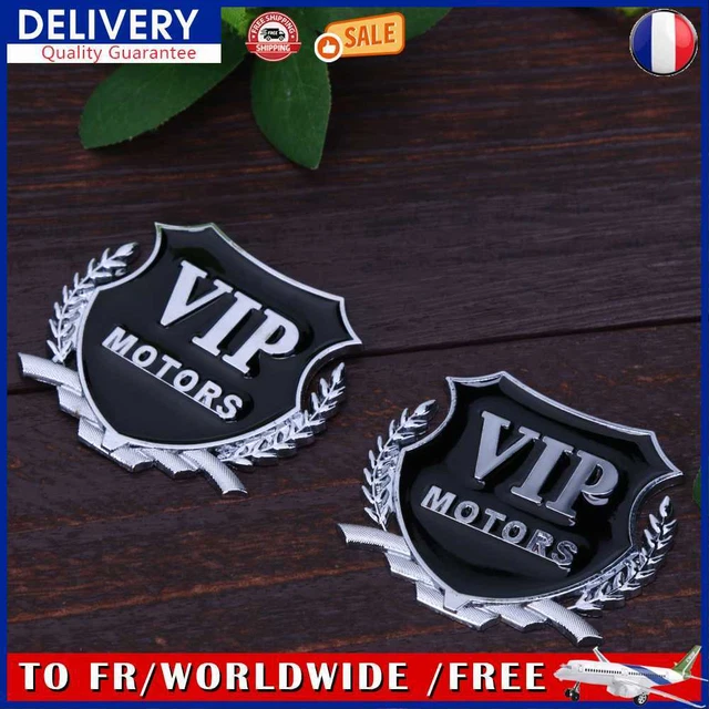 2pcs New Style voiture autocollant VIP MOTORS voiture Chrome emblème Badge autoc