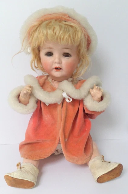 ANTIQUE BISQUE HEAD German Toddler Doll In Fantastic Condition £95.00 ...