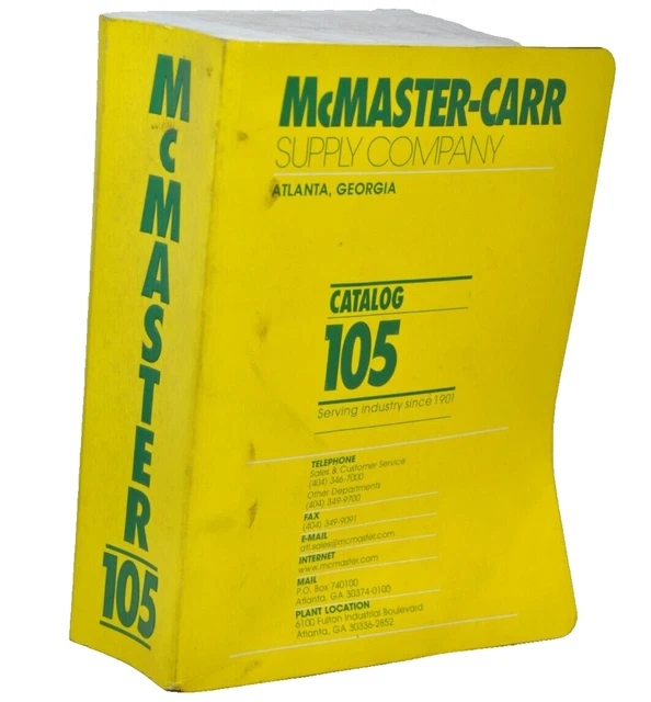 MCMASTERCARR CATALOG 105 Atlanta Edition 24.99 PicClick