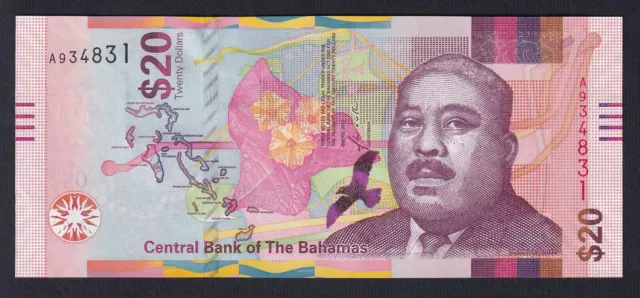 Banknote Bahamas 20 Dollars 2018 P 80 Fds / UNC A-03