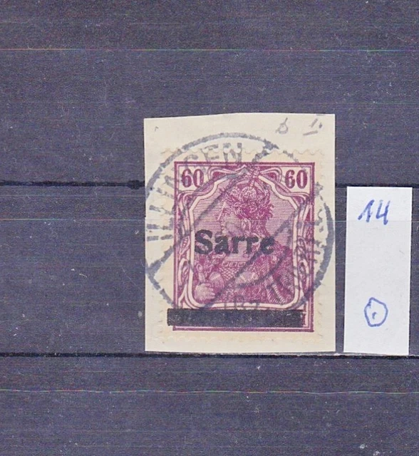 saargebiet bis 1934: Mi. Nr. 14 gestempelt
