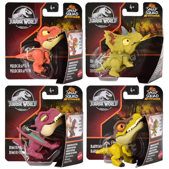 Jurassic World Snap Squad HBC64-HCM21 - Statuetta Dinosauro Portatile Con Bocca Che Morde