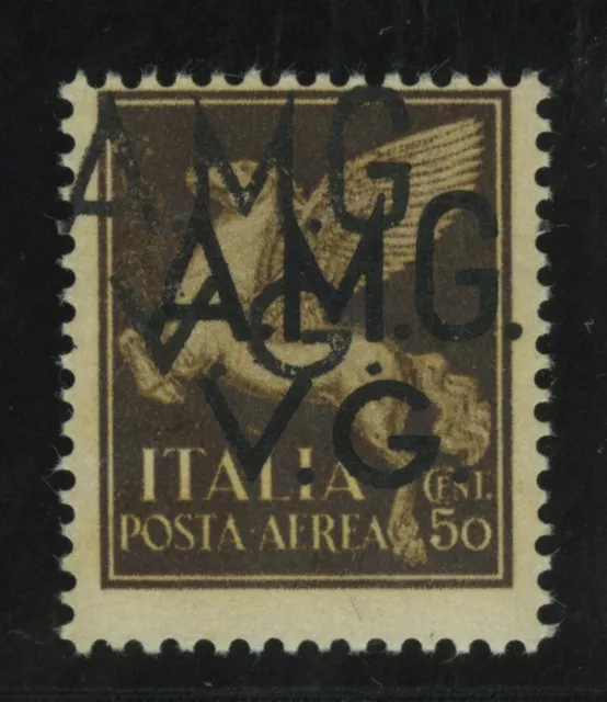 Italy, A.M.G.Venezia Giulia #1LN9 Air Post Stamp ERROR DOUBLE OVERPRINT MNH