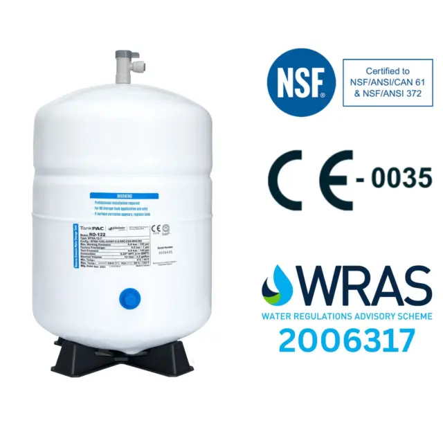Hommix 2.2 Gallon Reverse Osmosis (RO) Metal Water Storage Tank 2