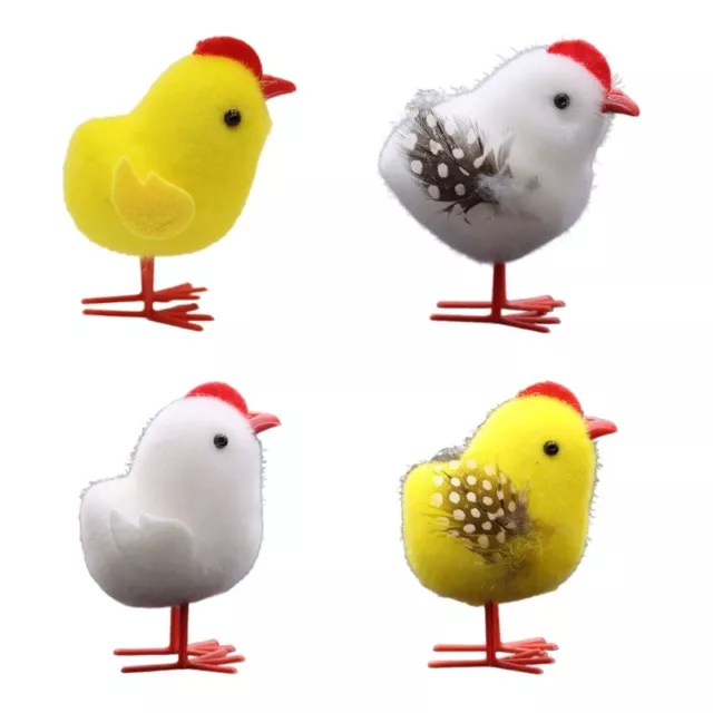 Cute Easter Holiday Chicken Toy Chick Yellow Figurine Toy for Kids