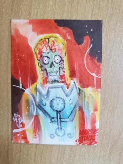 2021 Topps Mars Attacks Uprising sketch card 1/1 Chris McJunkin