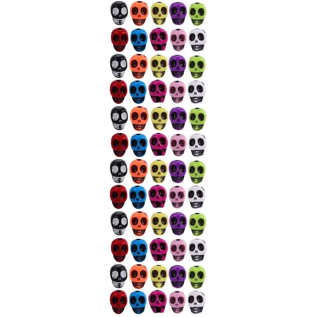 300 Pcs DIY skull Pendant Skelettkopfperlen Charm-Perle Totenkopf-Halsket