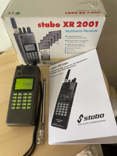 Stabo XR2001 con antenna estraibile 60 cm, copia manuale (XR2000) e IMBALLO ORIGINALE