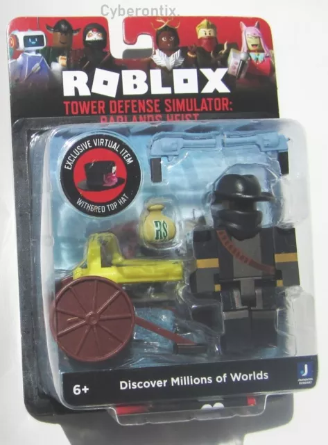 Roblox TOWER DEFENSE SIMULATOR: BADLANDS HEIST Figure w/ WITHERED TOP HAT  Code