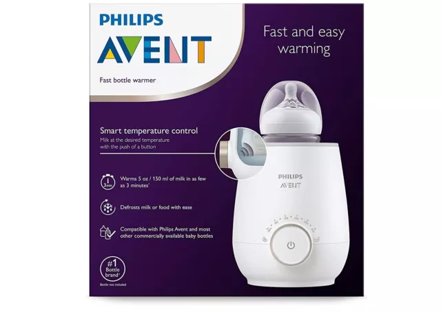 Philips Avent Fast Baby Bottle Warmer with Smart Temperature Control and Automat