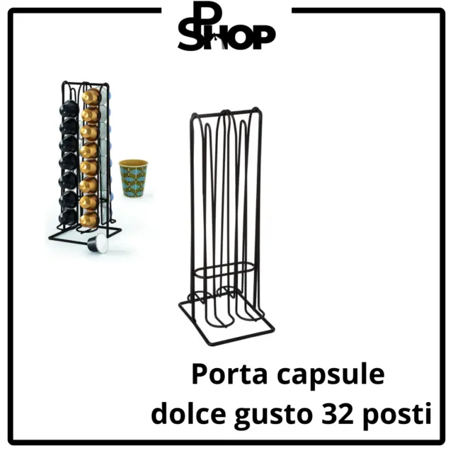 PortaCapsule 32 Posti Dispenser Verticale Porta Capsule Contenitore Per Caffè