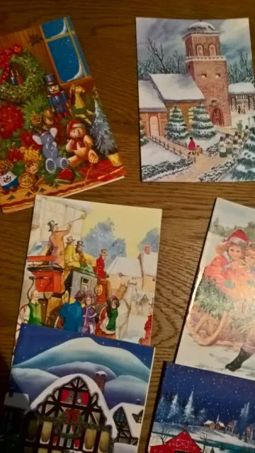 10 Assorted 1970/80’s Vintage Christmas Cards with traditional greetings [VA2] 4