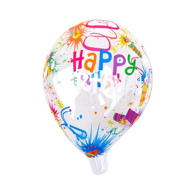 2 Pcs Transparent Pop Ball Balloon Light Up Balloons Party Festival Decoration