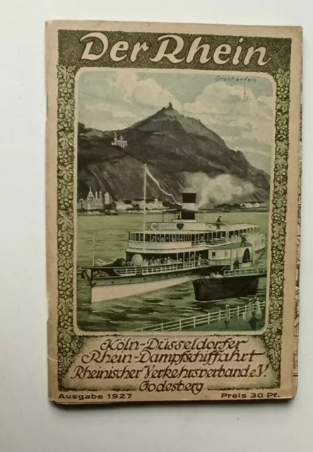 Der Rhein,Reiseführer,Köln,Düsseldorf,Bonn, Rhein-Dampfschiffahrt,1927