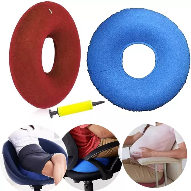 Rubber Ring Cushion Inflatable Donut Piles Pillow Seat Medical Vinyl Hemorrhoid