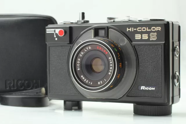 RARE !【NEAR MINT++】 Ricoh Hi-Color 35S Black 35mm Film Camera w/ Case JAPAN 2451