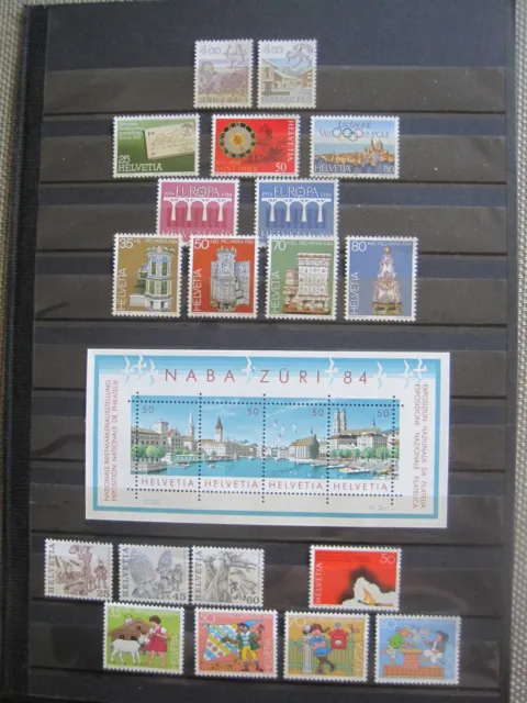 Schweiz Jahrgang 1984 MiNr. 1265-1287 Einzelmarken/Sätze postfrisch**zur Auswahl