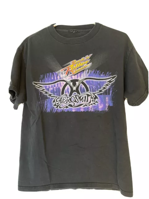 Vintage Disney Rock N Roller Coaster Aerosmith MGM Studios T-Shirt Men’s Large
