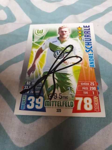 Match Attax Signé Andre Schürrle Vfl Wolfsburg Neuf