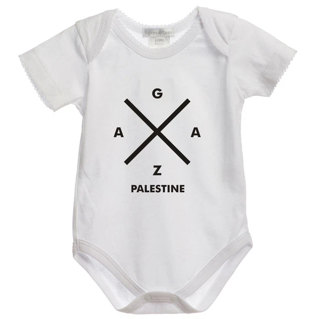 J259 body Bimbo Gaza Palestina Bambino 100% cotone Bimba