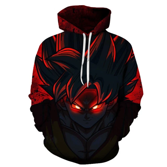 Sweat à Capuche Dragon Ball Z – Veste Polyestère Noire Pour Fans D’anime (S-XXL)