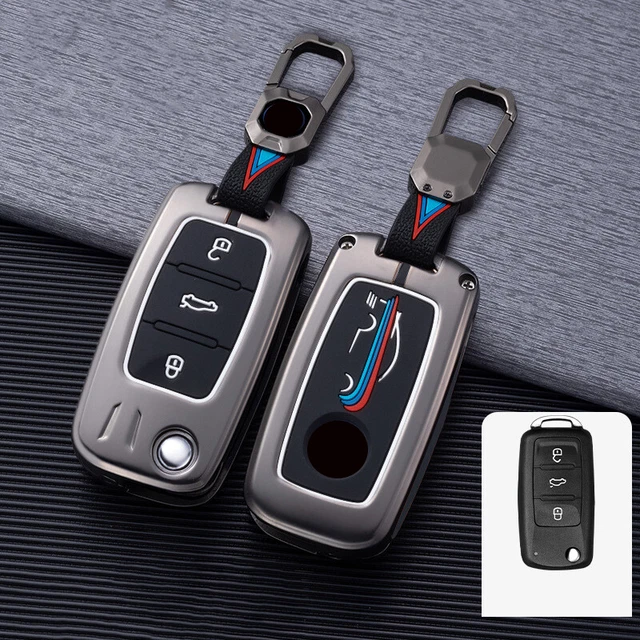 Zinc Alloy Remote Start Car Key Fob Cover Case Holder For VW Jetta Passat Golf