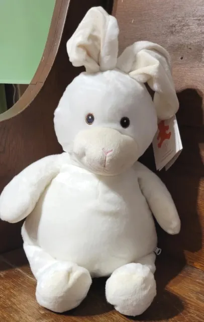 Bordado en blanco - Conejo amigo conejo primavera de Pascua personalizar regalo
