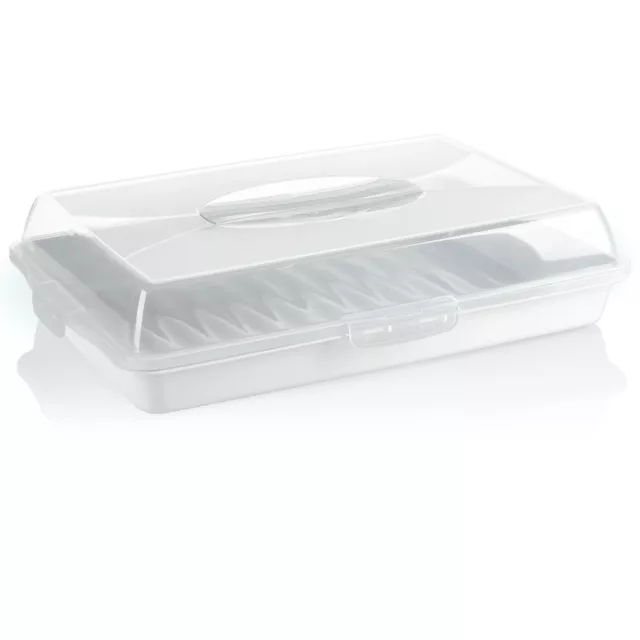 Kuchenbehälter - Transportbox für Kuchen und Lebensmittel - weiß