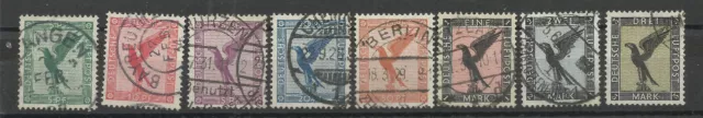 Dt. Reich  378 - 84  (Flugpost) gestempelt