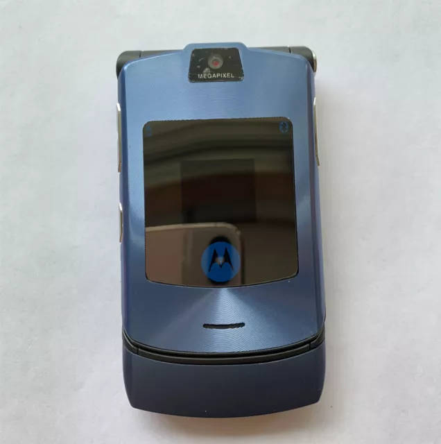 Original Motorola Razr V3 GSM Quad Band Flip Unlocked Old Cheap Cell Phone  MP3