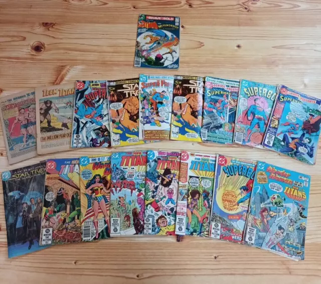 Vintage DC and Marvel 80s Comics Job Lot x18 Bundle