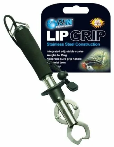 AFN Fishing Lip Grip Gripper PRO PLUS Stainless Steel - Built In 15KG Scales