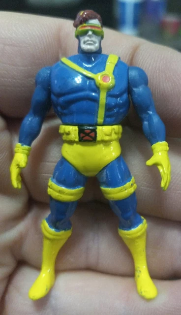 Marvel X-Men Steel Mutants Cyclops Die Cast 1994 Toy Biz Metal Mini Figure