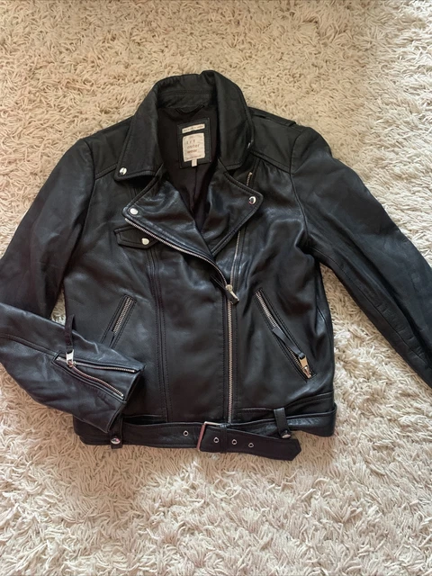 Zara trf outerwear leather jacket hotsell