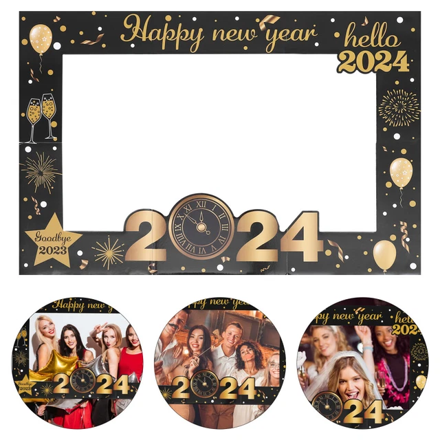 CHRISTMAS PHOTO BOOTH Frame 2024 New Year Selfie Novelty Decoration
