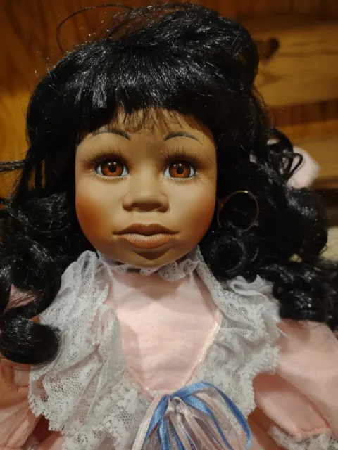 "Creole" 19" African American Porcelain Doll by Mann LE #320