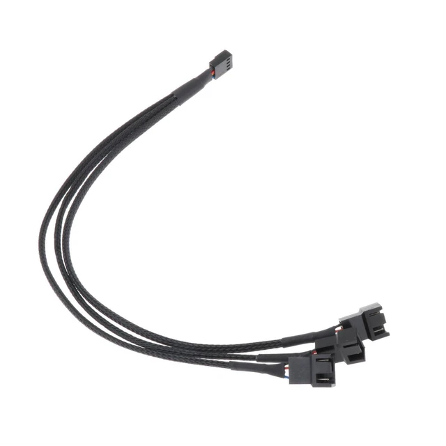 4 Pin PWM Splitter Cable PWM Fan Power Cable 1 to 3 Way for Cooling Fans