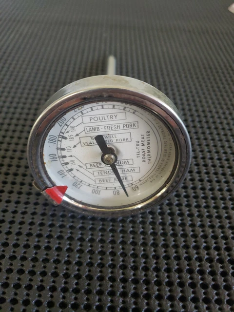 Vintage Metal Tel-Tru Meat Thermometer Germanow Simon Co Rochester NY Vintage Metal Tel-Tru Meat Thermometer Germanow Simon Co Rochester NY