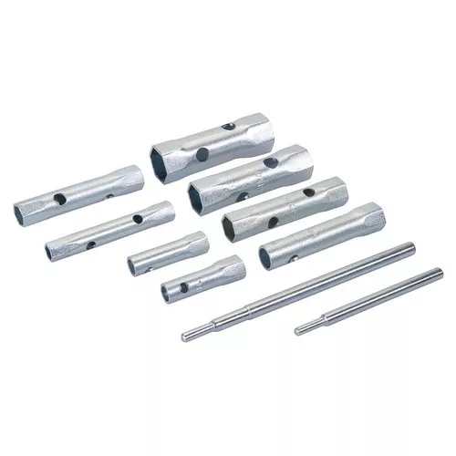 Kit Set Serie Di 8Pz Chiavi A Tubo Da 8 A 22 Mm In Acciaio Lavoro Brico Tubolari