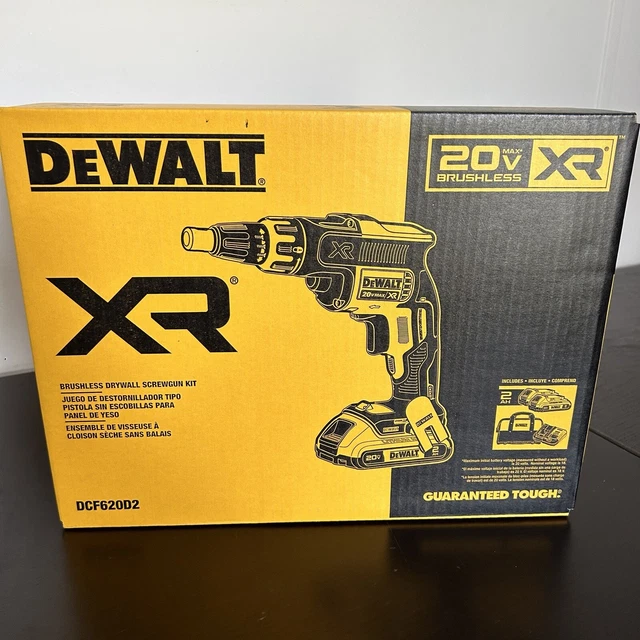 DEWALT DCF620D2 20V MAX XR LiIon Brushless Drywall Screwgun Kit 184.