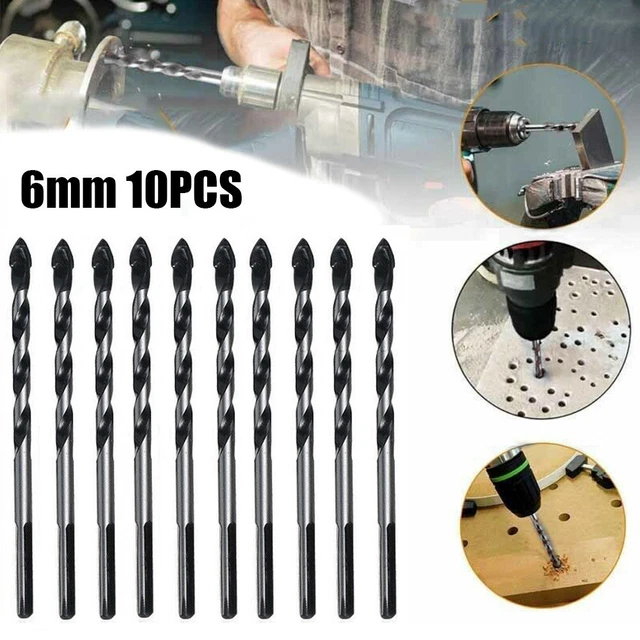 Drill Bits 10PCS For Porcelain Tile Concrete Brick Set High Quality New
