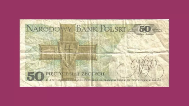 MONNAIE ➤ Billet de 50 Zloty Type Karol Swierczewski Banknote Biljet 1979 2