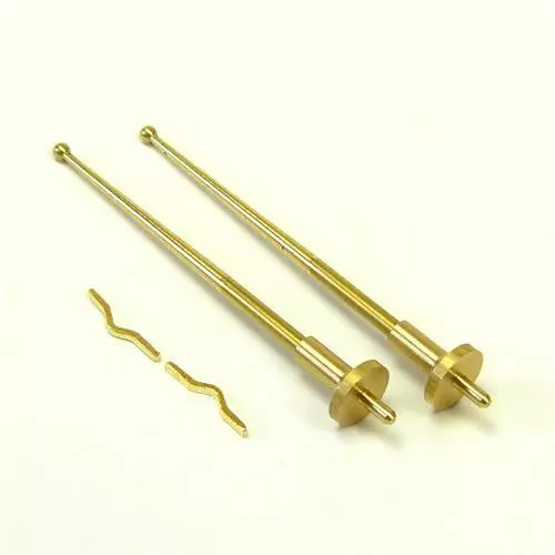 Aeronaut Brass Flagstaffs 2 x  With Cleat 45mm For Model Boats