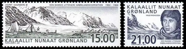 Greenland 2003 Centenary of Danish Literary Expedition, set of 2, UNM / MNH