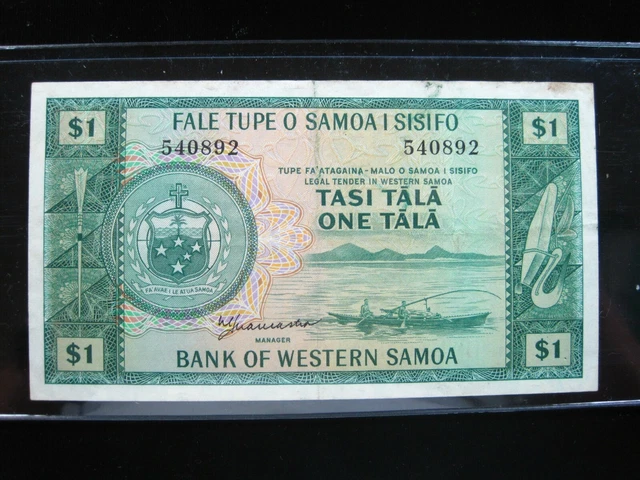 WESTERN SAMOA 1 TALA 1967 P16b NICE 0892# BANK CURRENCY BANKNOTE MONEY