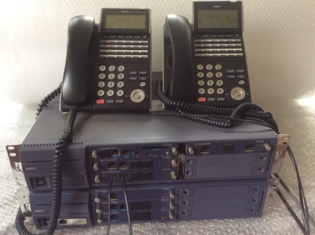 NEC V8100 Telephone System CHS2U-AU + 50 Handsets (DTL-24D-1A)