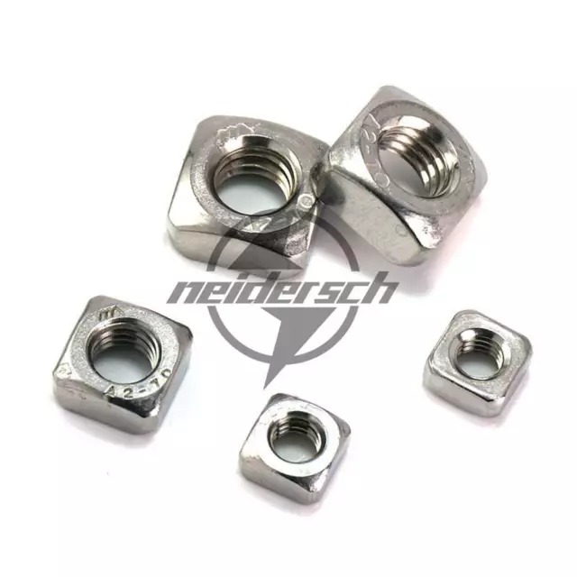 M3-M10 Metric Thread 304 Stainless Steel Square Nut Fastener Nut Screw Nut New